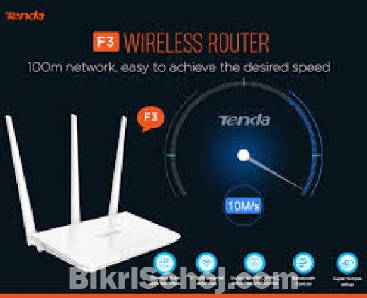 Tenda F3 300mbps 3 Antennas Router